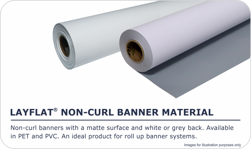 Layflat Non-Curl Banner Material